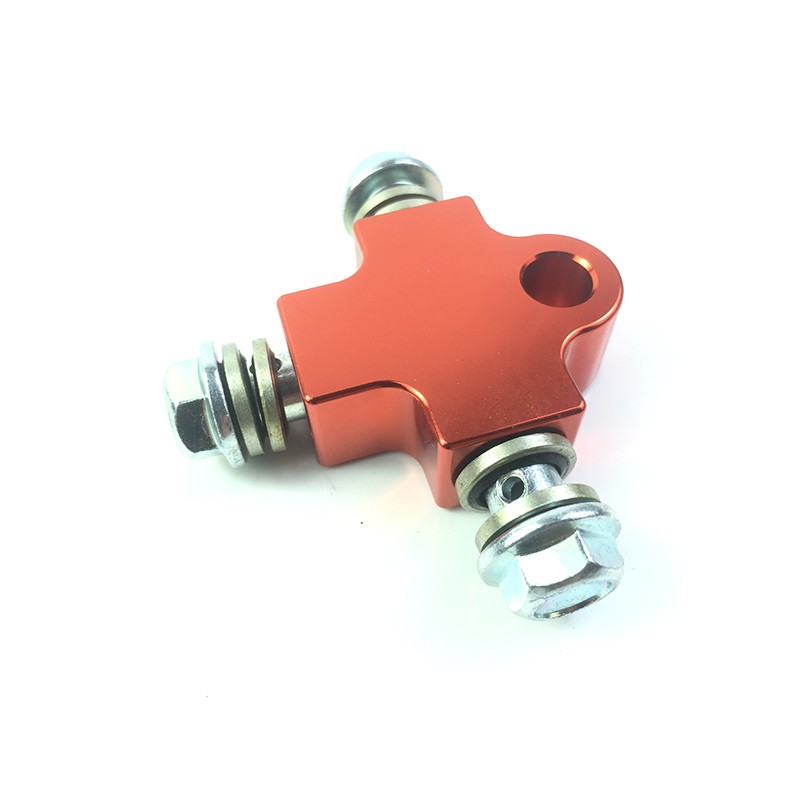 摩托电动车刹车油管三通支架接头接口 前双碟刹双卡钳Y转接码M10