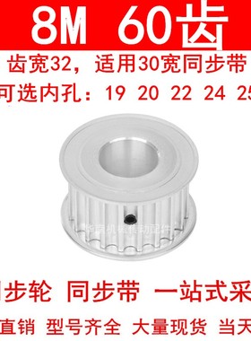 现货同步轮8M60齿宽32孔径1s9 20 22 24 25同步带轮齿距8M300A带