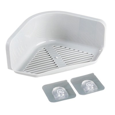 浴室置物架卫生间三角壁挂洗手A间厕所塑料免打孔洗澡间洗漱台收