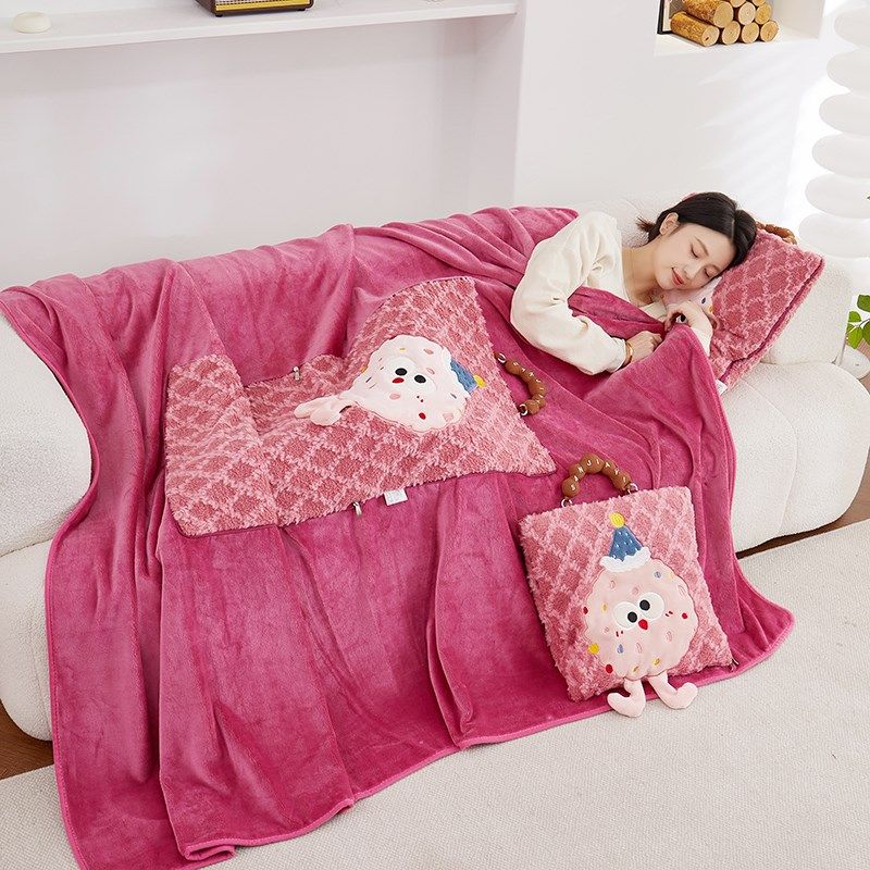 抱枕被子两用午睡毯子二合一车用枕头被办公室午休靠枕车载盖毯,居家布艺,抱枕被,淘宝优惠券,粉丝福利购,淘宝优惠卷