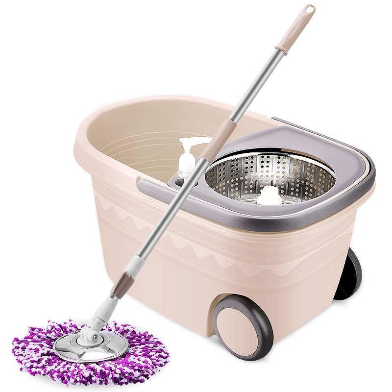 加大滚轮拖把桶旋m转不锈钢家用免手洗懒人拖布自动甩水干湿两用
