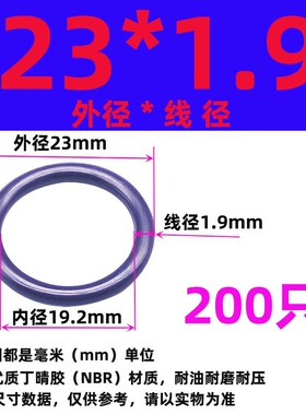 O型圈线径1.9mm*20/21/22/23/x24/25/26/27/28/29/30/31/32密封圈