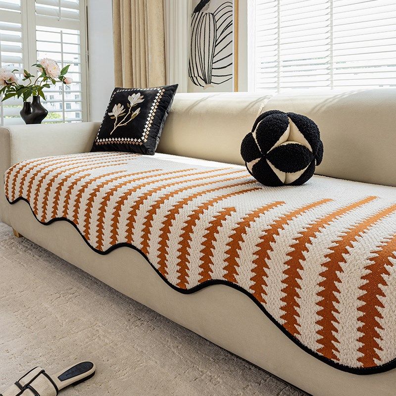 直排沙发垫2024新款防滑秋冬季毛绒坐垫高级感皮沙发盖布四季通用,居家布艺,沙发垫,淘宝优惠券,粉丝福利购,淘宝优惠卷