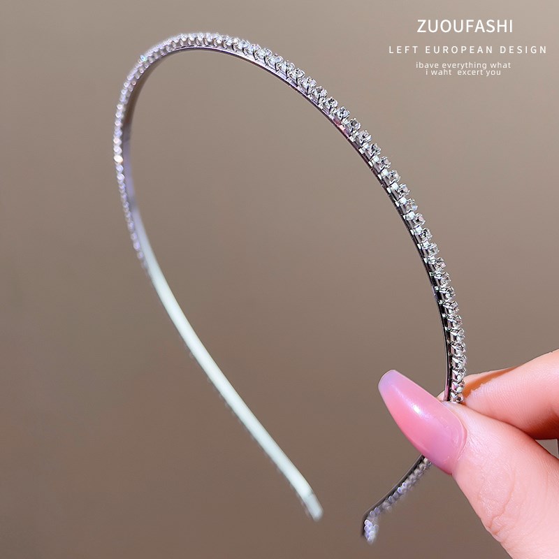 极细发箍女款高级感细黑色不勒头防滑法式显脸P小减龄发捆发苦头