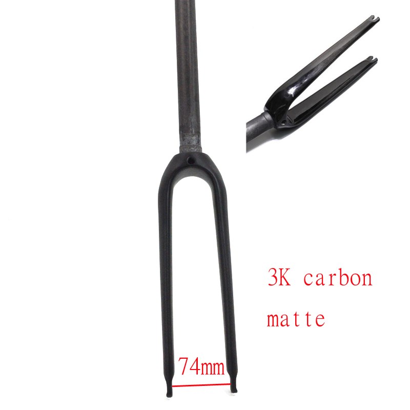20寸451全碳纤维折p叠自行小轮车前叉16寸406碳叉C刹碟刹专用超轻
