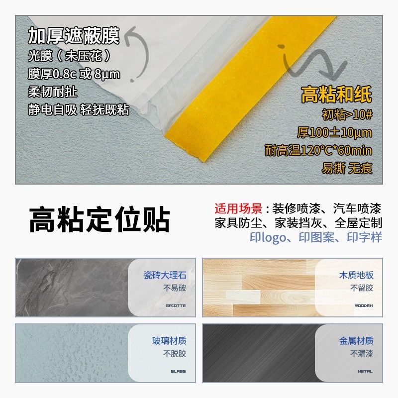 保护膜遮蔽膜自粘汽车喷漆专用装修防护膜薄膜和纸家具地面防尘膜,基础建材,遮蔽膜,淘宝优惠券,粉丝福利购,淘宝优惠卷