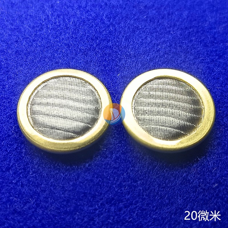 适配穆格MOOG伺l服阀专用过滤网黄铜包边折叠波页滤芯圆形纽扣滤