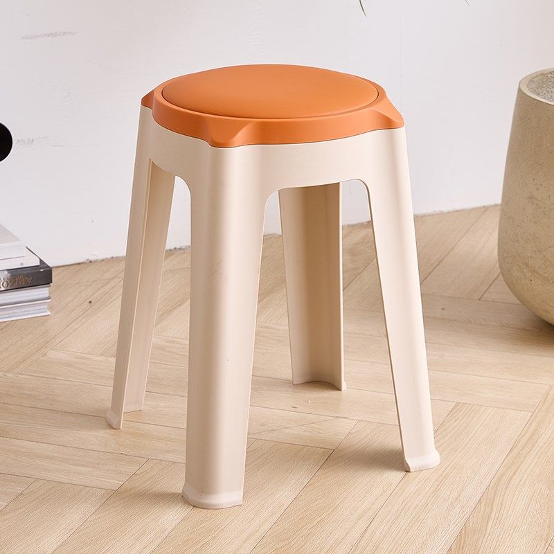 塑料凳子加厚家用可叠放软包圆凳现代简约客厅餐桌高椅子熟胶板凳,住宅家具,其它凳子,淘宝优惠券,粉丝福利购,淘宝优惠卷
