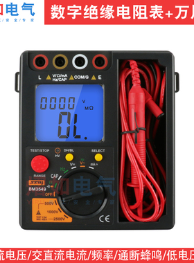 滨江BM3549/3548数字绝缘电阻测试万用表500V/1000V/2500V兆欧表