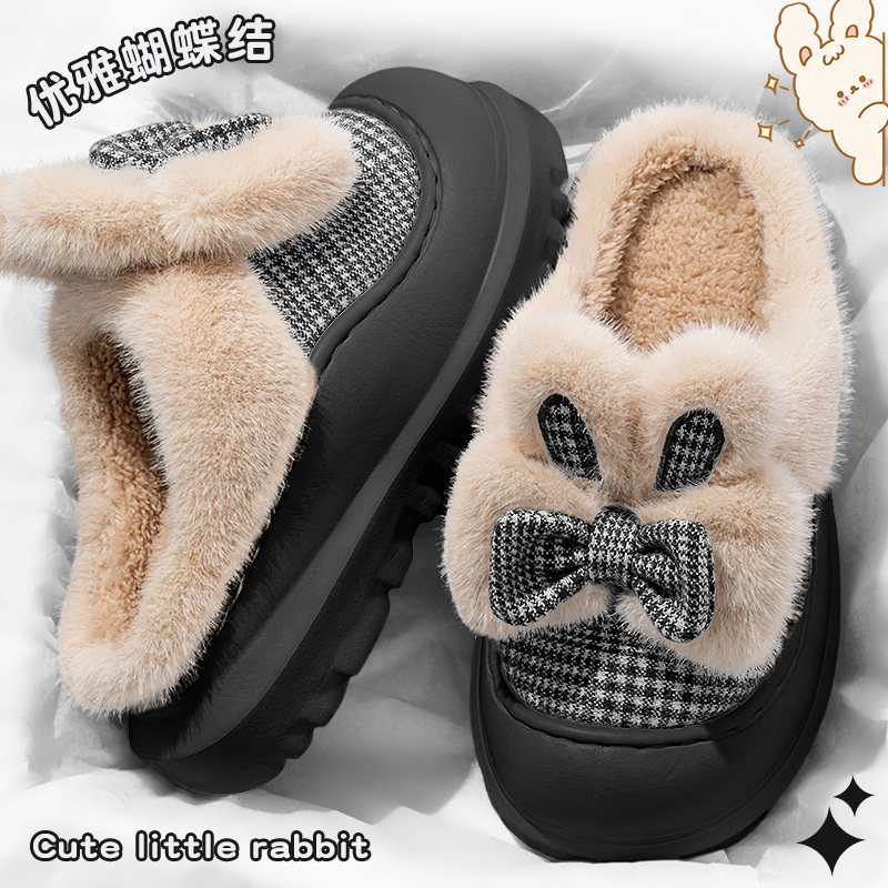 毛绒绒可爱棉拖鞋女款2025新款室内家居保暖防滑厚底棉拖女可外穿,女鞋,包头拖,淘宝优惠券,粉丝福利购,淘宝优惠卷