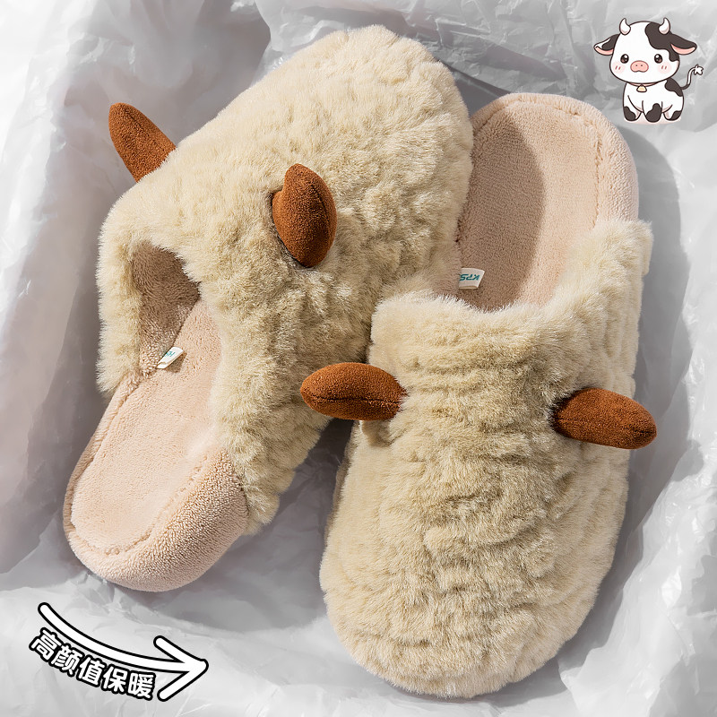 勃肯毛毛棉拖鞋2025新款秋冬季女外穿加绒保暖舒适厚底包头半拖鞋,女鞋,包头拖,淘宝优惠券,粉丝福利购,淘宝优惠卷