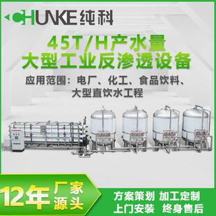 反渗透纯水机10吨20吨40吨50吨100吨反净水设备RO食品化直饮水