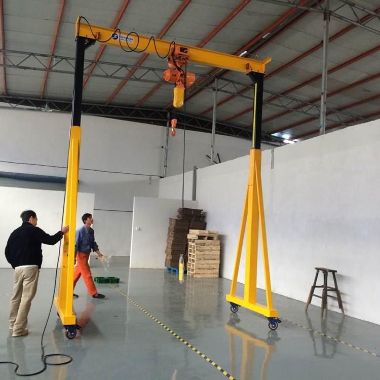 FT-0简易手推移动轻型龙门架0.5吨防摇摆行车可调节升降龙门架