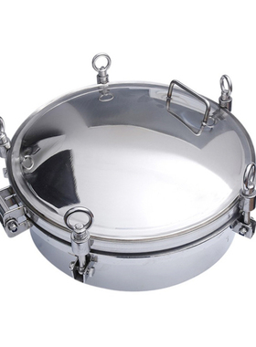 304不锈钢人孔法兰盖卫生级吊环锁紧压力罐反应釜快开人孔门镜面