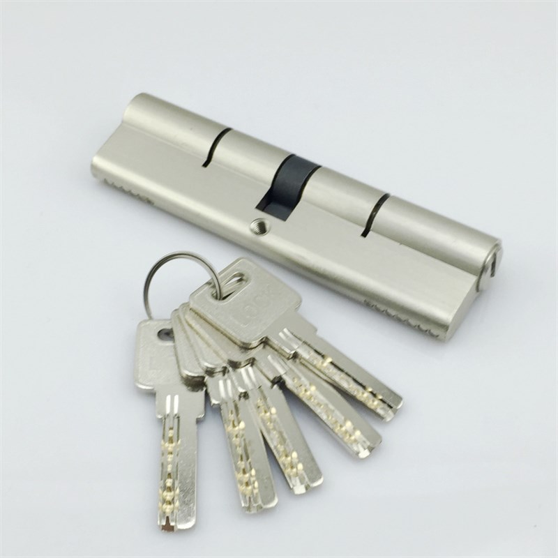 级加长锁芯 加厚门锁胆 别墅实木门金属防盗门锁芯 120双开锁心