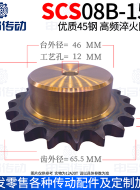 盛天链轮SCS链轮加工成品 SCS4分08B15齿 高精度耐磨损 申马传动