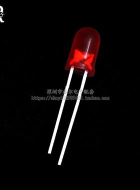 5MM红发红 LED F5 红色发光二极管高亮 红发红灯短脚 1000个18元