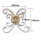 饰配件 304不锈钢欧式 饰花装 围栏护栏杆装 拼接蝴蝶花 花大门花