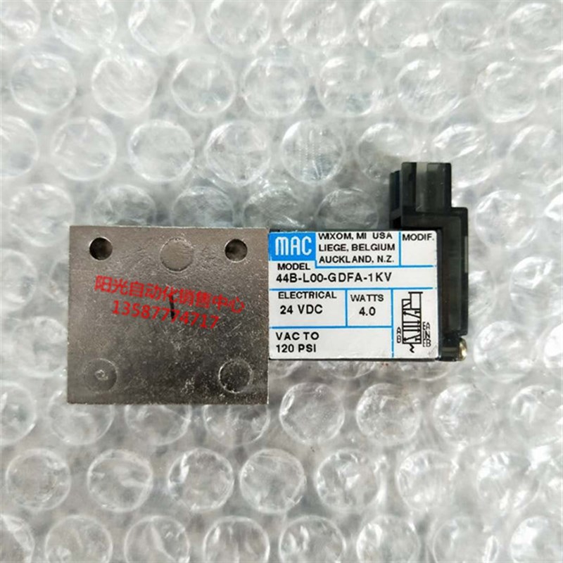 MAC电磁阀44B-LOO-GDFA-1KV,电压:DC24V,性能完好!-L00