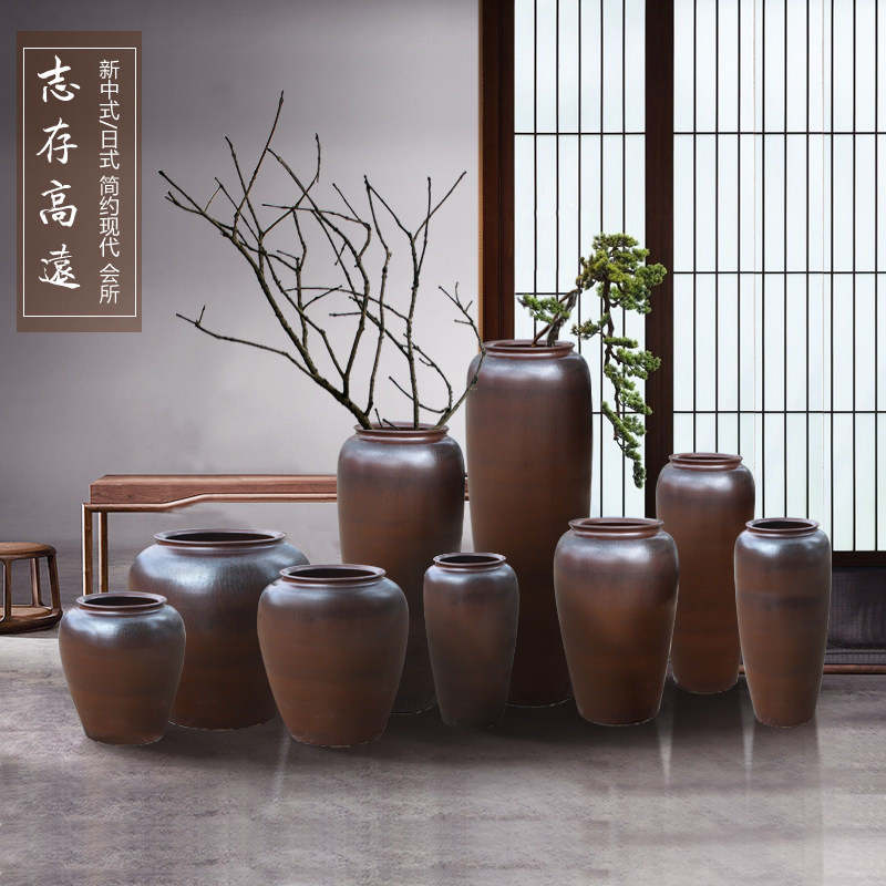 新中式陶瓷花瓶落地摆件样板房会所餐厅别墅庭院大号坛子缸陶罐,畜牧/养殖物资,畜牧/养殖器械,淘宝优惠券,粉丝福利购,淘宝优惠卷