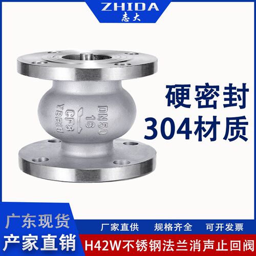 3043L不锈钢消音止回阀HC41W-16P/RL立式静音止回逆止阀止逆阀
