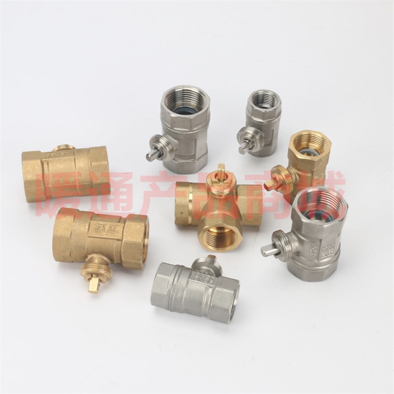 全铜电动二通三通球阀阀体空调地暖电动球阀DN15 20 25 32 40 50