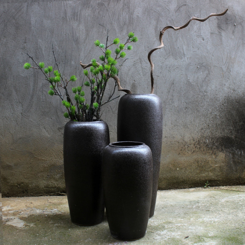 新中式粗陶做旧复古陶瓷落地大号花瓶干支陶罐橱窗餐厅摆件盆坛子,畜牧/养殖物资,畜牧/养殖器械,淘宝优惠券,粉丝福利购,淘宝优惠卷