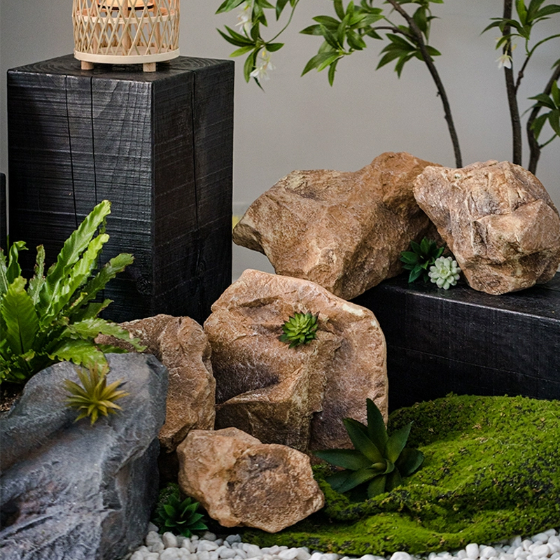 仿真悬浮泡沫假石头室内造景PU景观石道具商场酒店创意装饰摆件