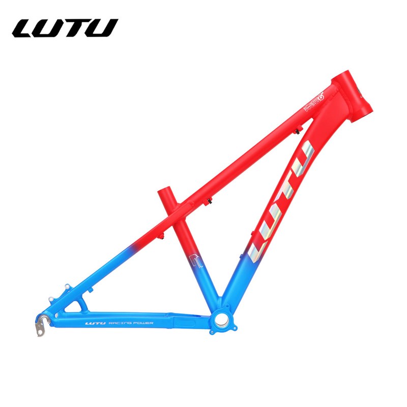 LUTU 渐变硬尾土坡车架 兼容26/27.5寸外胎快拆4TX飞包越野AM车架