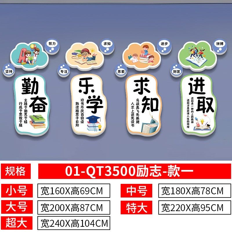 学习励志标语墙贴培训机构托 托管班墙面装饰幼儿园环创主题氛围,家居饰品,文化墙贴,淘宝优惠券,粉丝福利购,淘宝优惠卷
