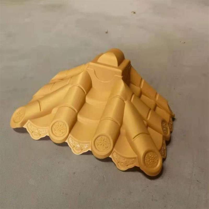 双面金色围墙压顶瓦墙头瓦片仿古塑料树脂瓦片屋顶院e墙脊瓦马头