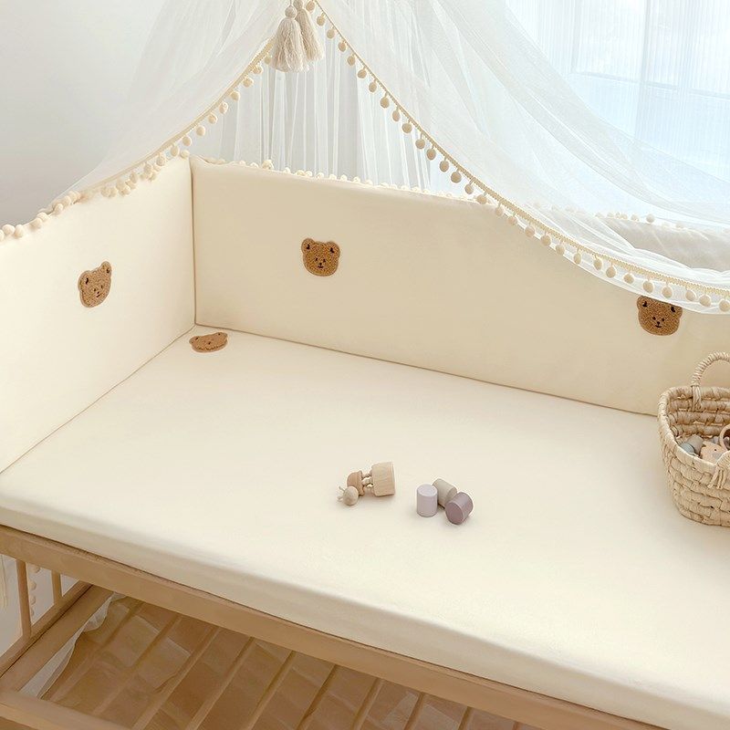 婴儿床围栏软包新生儿宝宝床纯棉加厚防撞床围挡拼接床缓冲床护栏,婴童用品,床围/床靠,淘宝优惠券,粉丝福利购,淘宝优惠卷