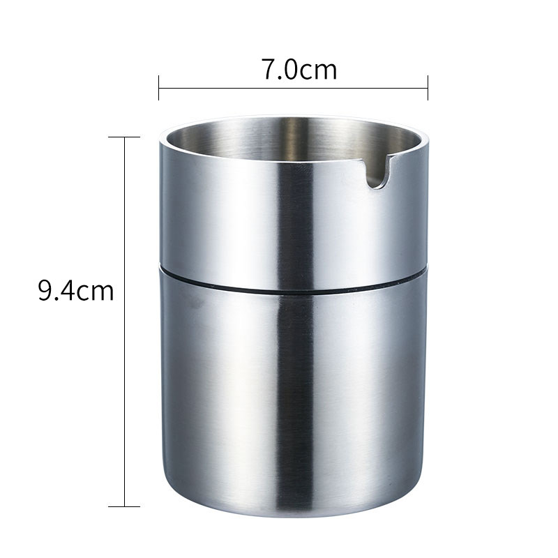 创意潮流时尚304不锈钢加高车内带盖拉丝防风车载烟灰缸加厚汽车,节庆用品/礼品,时尚烟灰缸,淘宝优惠券,粉丝福利购,淘宝优惠卷