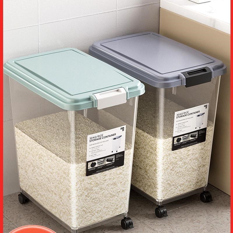 装米桶3a0斤50斤用防潮防虫密封储米箱米缸面粉米面收纳盒储存罐
