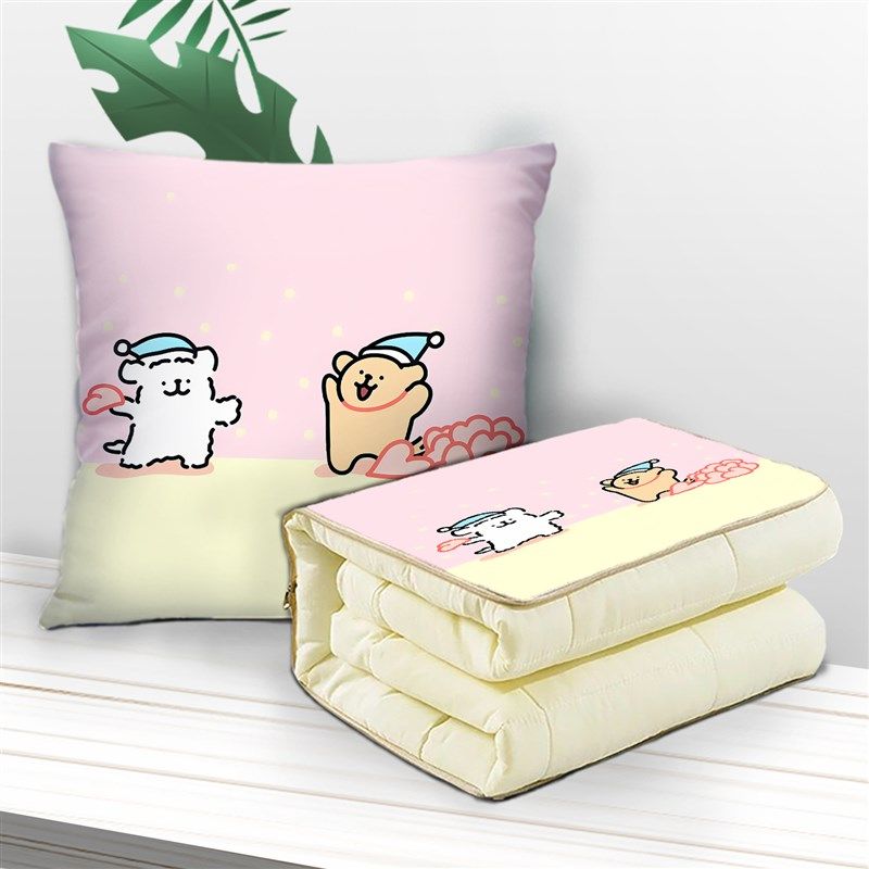 可爱线条小狗抱枕被子二合一两用办公室午休被汽车空调被子靠枕,居家布艺,抱枕被,淘宝优惠券,粉丝福利购,淘宝优惠卷