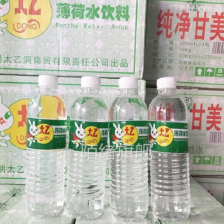 太乙水薄荷水饮料600mlx12瓶/24瓶 云南特产清凉饮料饮用水瓶装