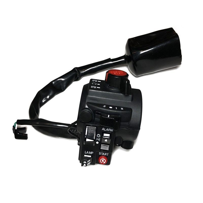 摩托车点火装置警车声光一体组合控制开关左右专用手把座改装闸把