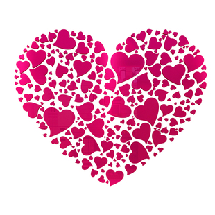 爱心形贴纸画卧室墙面装饰温馨婚房间改造背景布置创意床头3d立体