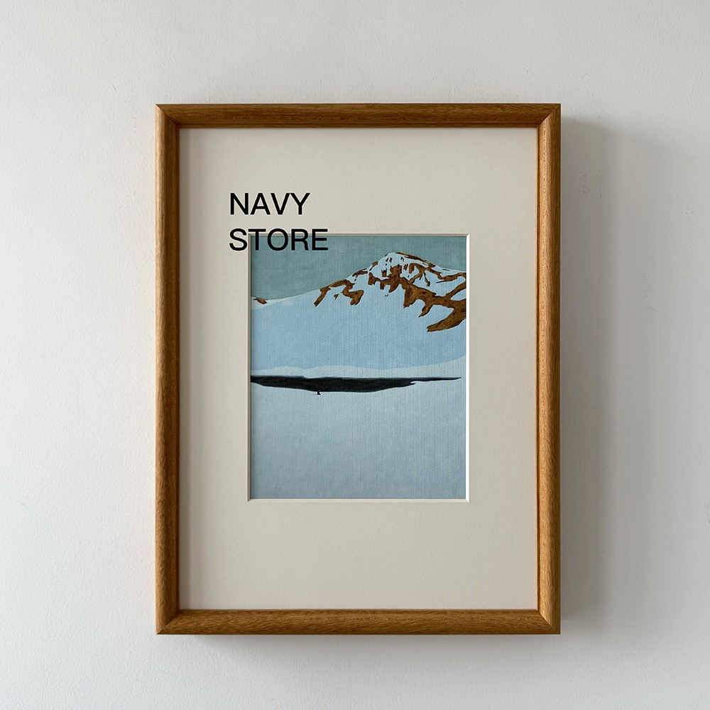 navy STORE【定心湖2.0】风景图案小众中古黄金檀木装饰画