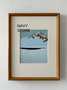navy STORE【定心湖2.0】风景图案小众中古黄金檀木装饰画