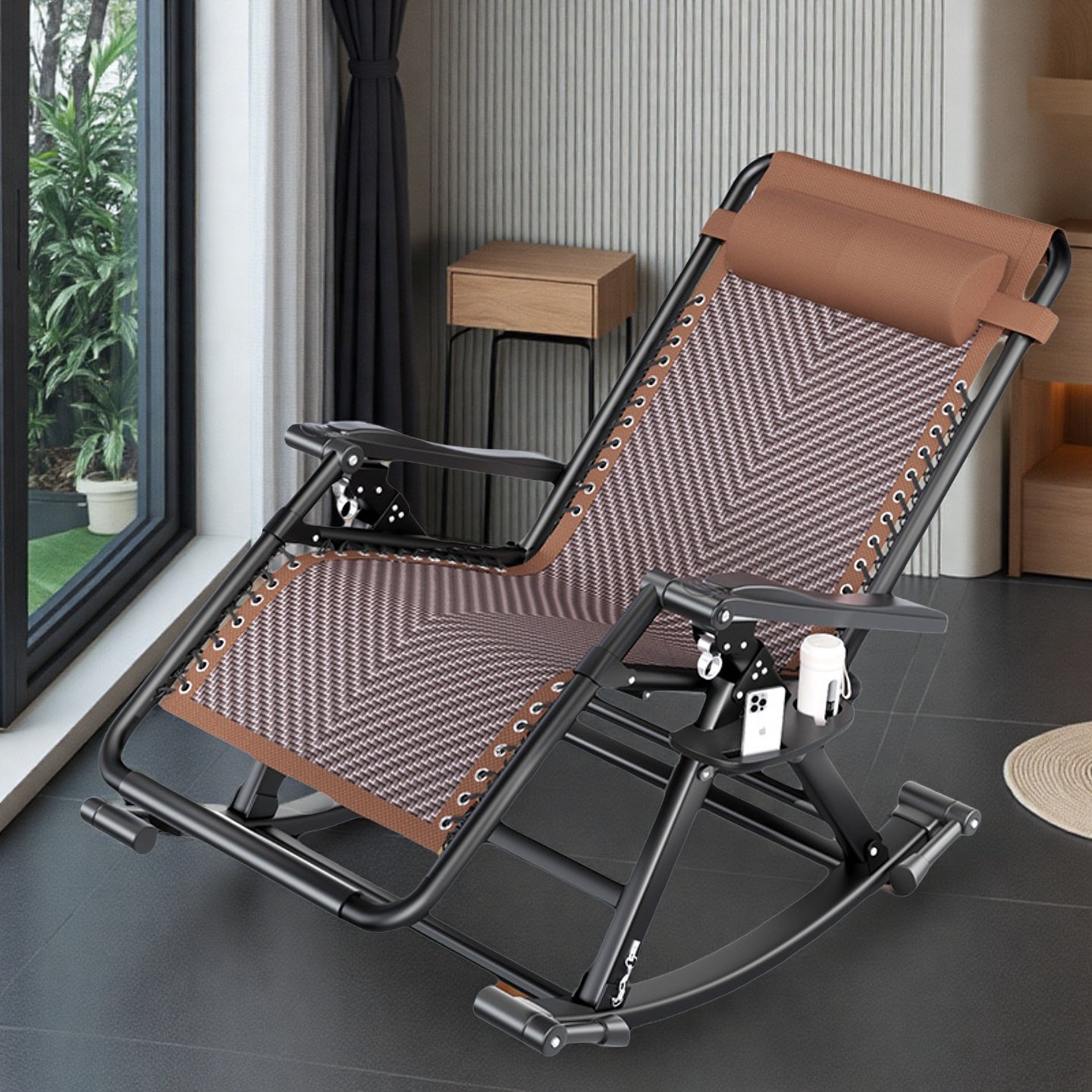 躺椅摇椅成人可躺可睡午休椅子客厅阳台懒人沙发家用双人休闲椅子