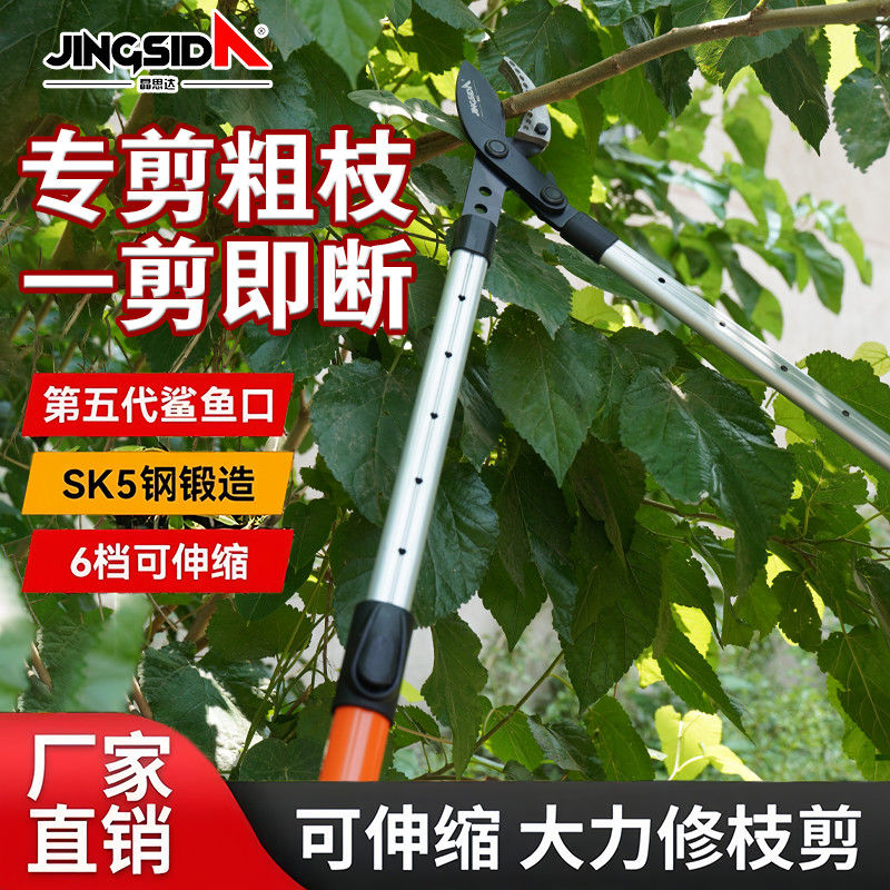 晶思达大力剪果树高枝剪修枝剪子粗枝剪齿轮强力伸缩大剪刀园林