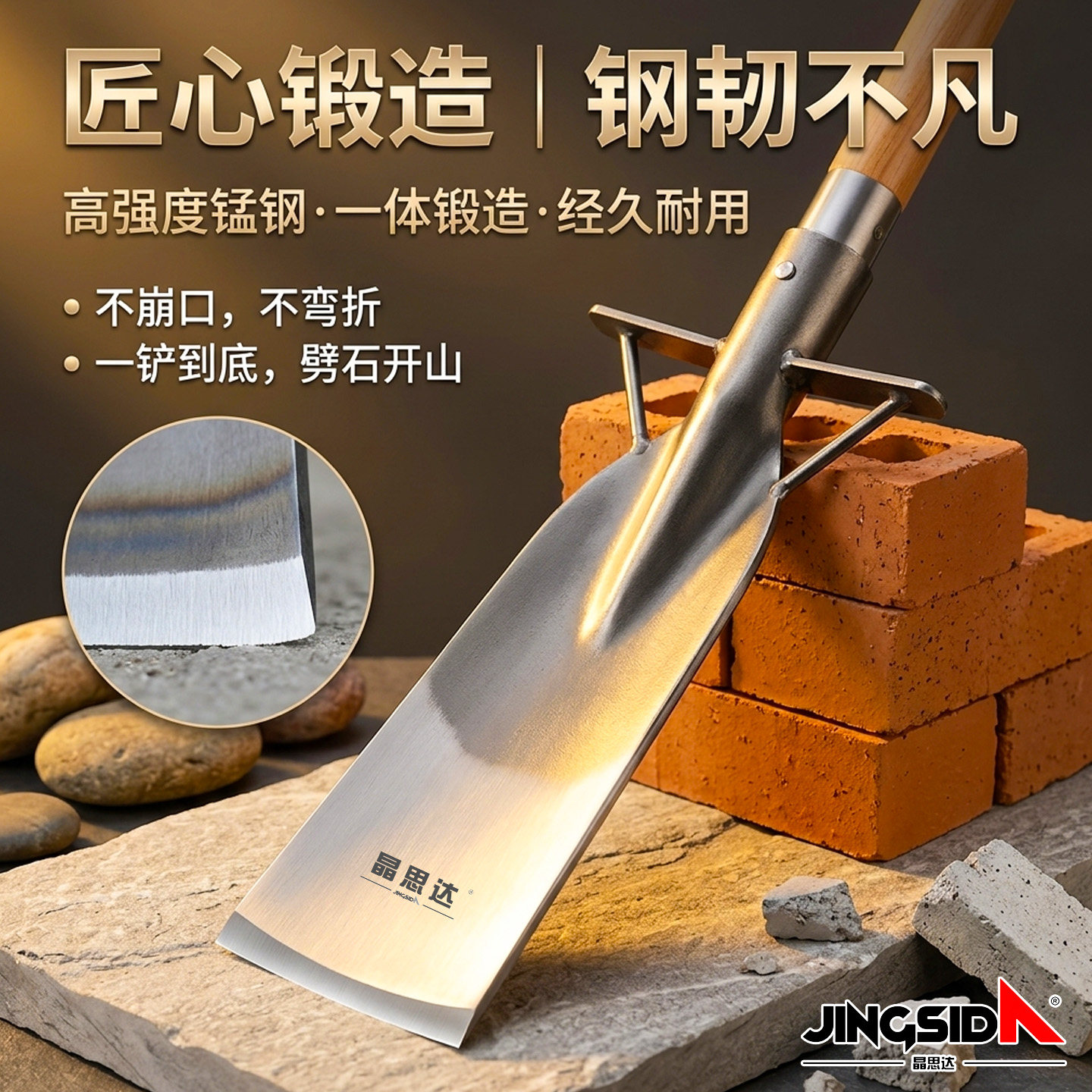 树铲子全锰钢加厚刨断大树根铁锹起苗器洛阳铲取土器打洞井树铲