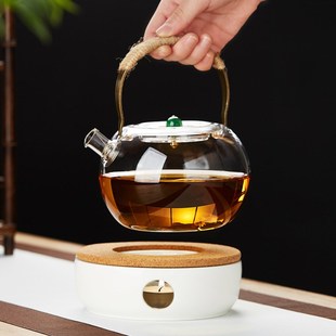 玻璃茶壶耐高温加m厚单壶茶水分离家用大号茶壶功夫泡茶壶茶具