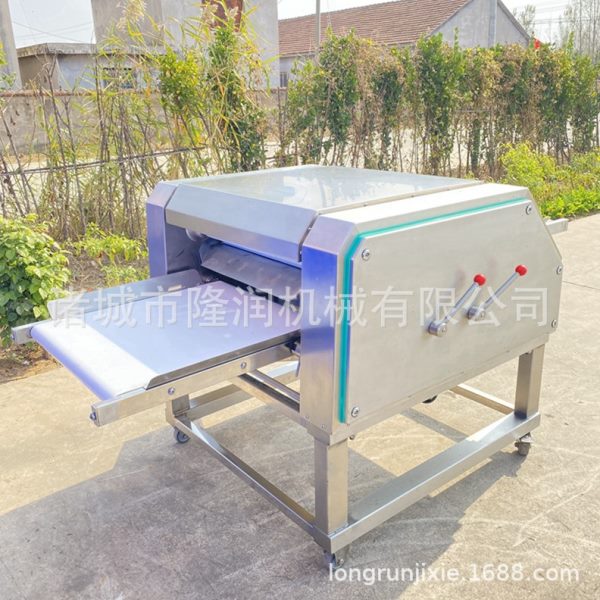 全自动鸡脖子专业去皮机 连续式鸡腿鸡脖扒皮机 去皮干净节省人工