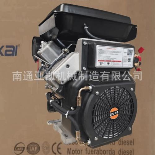 亚凯大马力速双缸风冷发动机内燃机 双缸V型风冷柴油发动机-2