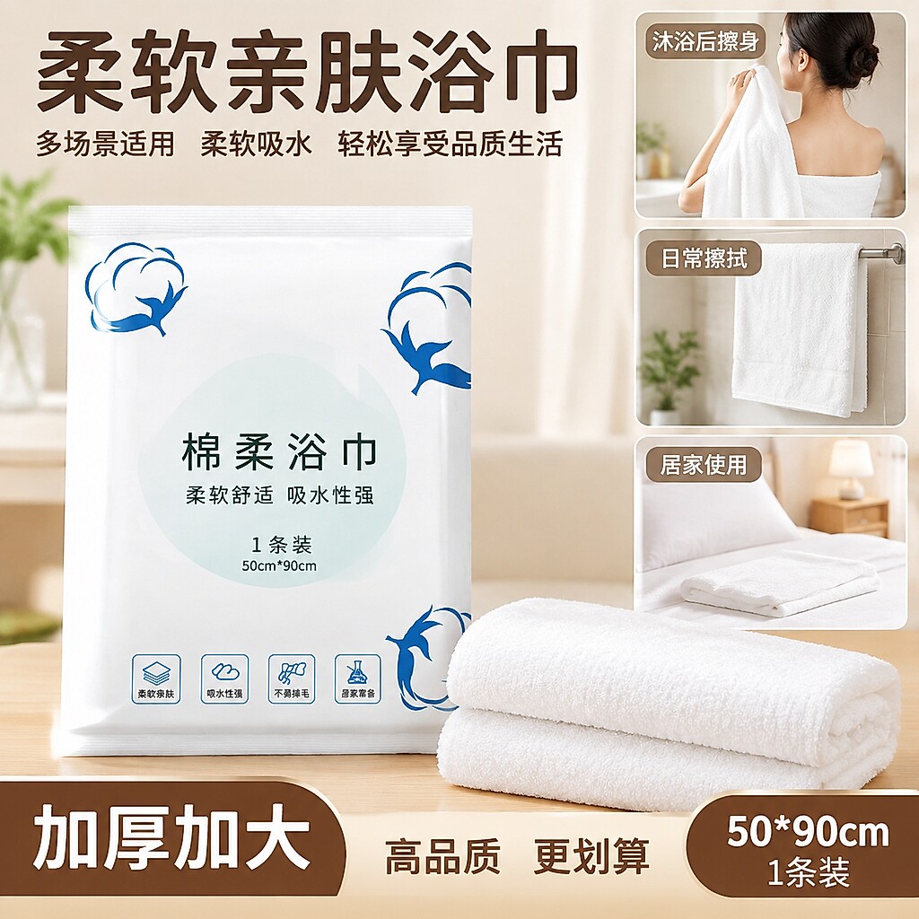 加厚加大面料旅行一次性浴巾
