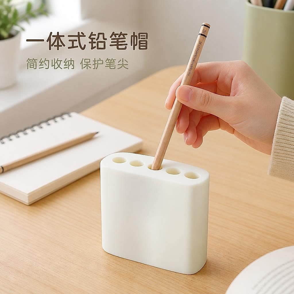 防断芯戳伤多功能一体式铅笔帽