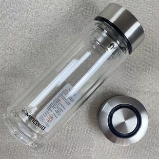 明霞23b52双层玻璃不锈钢杯盖随手礼企业定制广告logo订制茶水杯