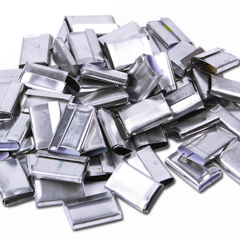 铁皮打包扣d片塑钢带钢扣手用DPP打包带扣加厚铁皮扣打包扣